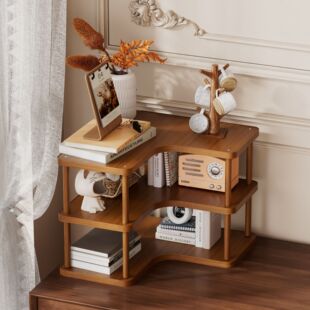 桌面置物架转角收纳整理多层架子餐桌台面茶杯水杯办公室桌面杯架