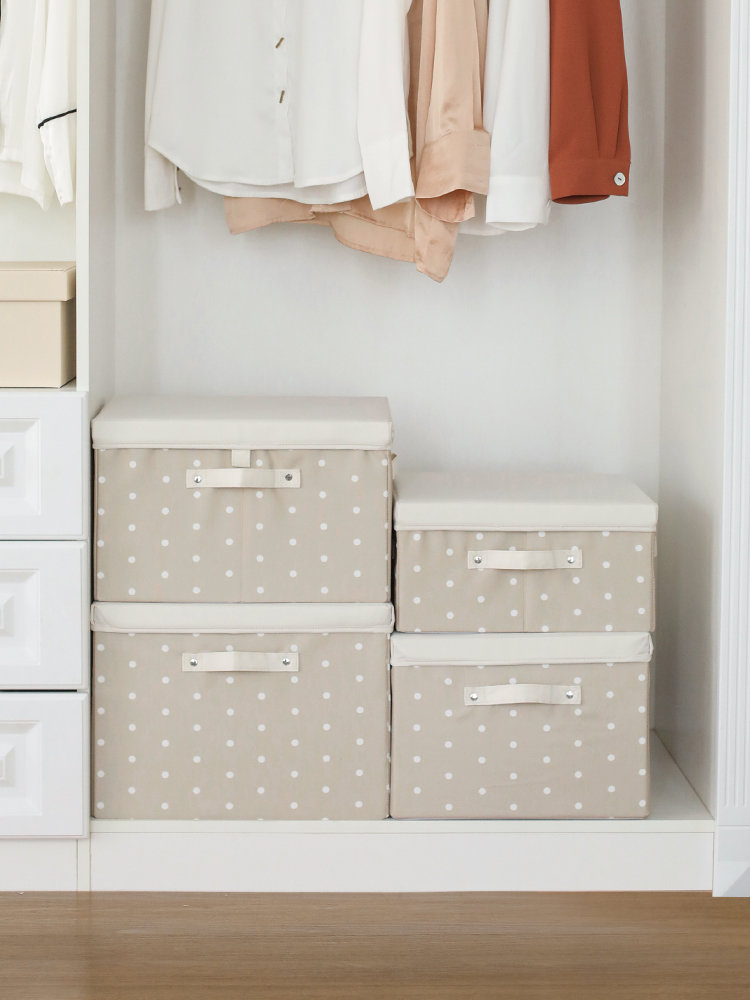Wardrobe clothes storage box Fabric Oxford cloth large finishing box box folding clothing bag Household artifact