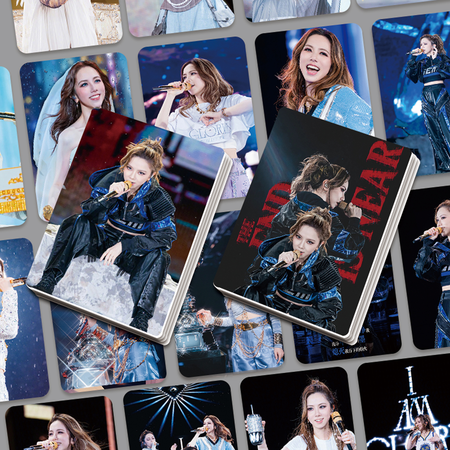 新款邓紫棋高颜小卡55张写真贺卡