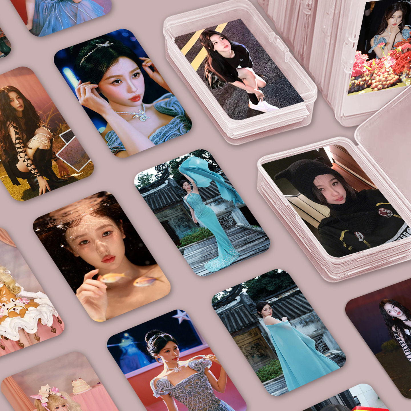 虞书欣亮面/镭射小卡55张不重复