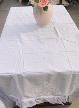 Q214 蓝色条纹方桌布120*120