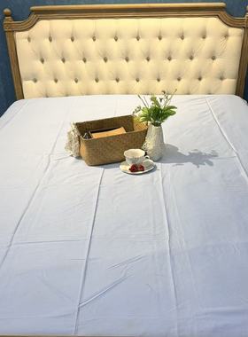 DZ371 【玫瑰棉】湖蓝色床单 2.3*2.5M