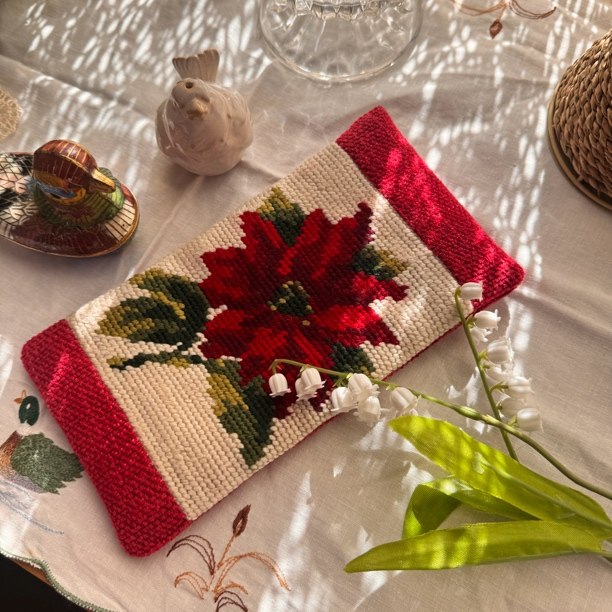 DZM331 手工绒绣红包（手机袋） 10×20cm羊毛线