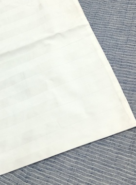 N308白色缎纹枕套50*70cm一对