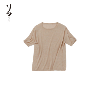 修身 幻 简约百搭正肩羊绒T恤 弹力 今日天晴 Say
