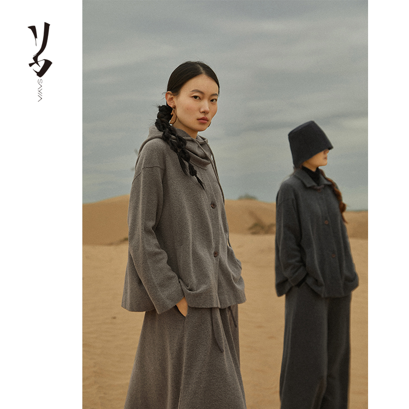 玲珑纱定纺翻领夹克宽松短款