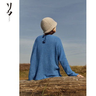 Say Ya【幻】织雾 特殊纱宽松慵懒羊绒混纺套头衫 叠穿