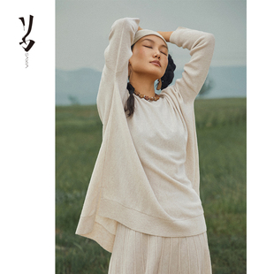 侧开衩 幻 百搭宽松羊绒套头衫 显瘦藏肉 自信底片 Say