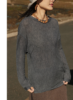 Say Ya【卓】 夜色 手缝反正双穿精纺水溶羊绒打底衫/亲肤