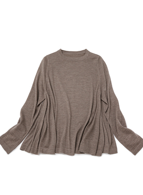 SayYa【幻】有序的解放 伞摆精纺羊绒套头衫 简约