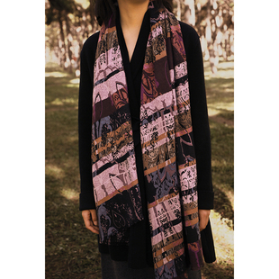 玛雅花山羊绒围巾 Say 大马同厂经典 幻 定制20套色大披肩