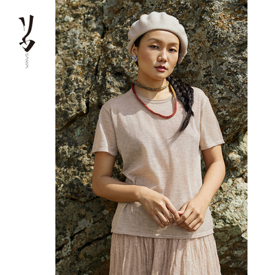 零感精纺100支羊绒T恤简约夏季