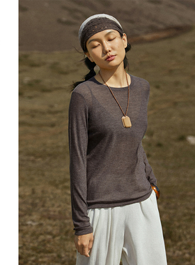 Say Ya【幻】80支圆领长袖四季羊绒打底 零约束/薄软/弹力