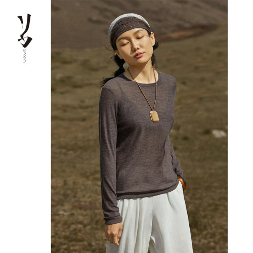 SayYa羊绒圆领80支打底