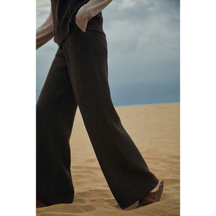 重磅 Say 立体凌波纹显瘦羊绒直筒裤 幻 垂坠