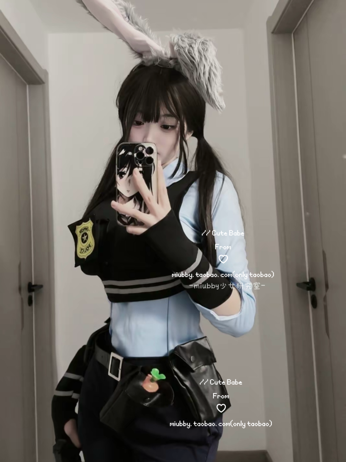 Miubby「兔子警官」朱迪cos服连衣裙裤子万圣节漫展卡通角色套装-封面