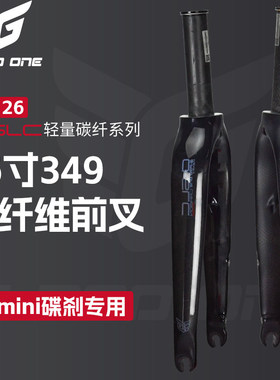 gproone折叠车16寸349 K3 mini PAA693GT碳纤维碟刹前叉改装配件