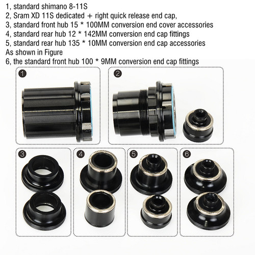 KOOZER修补件XM490 490PRO 原装花鼓塔基桶轴端帽培林快拆配件QR