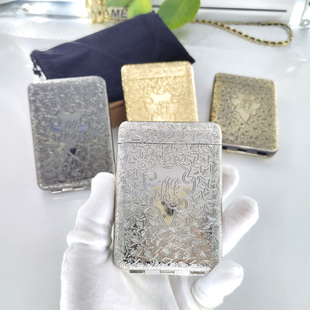 时尚浴血黑帮网红烟盒三开金属时尚16支装雕刻烟盒20支创意烟盒