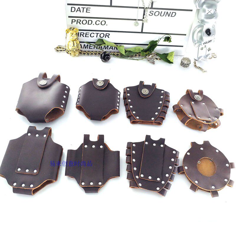 小皮套酒壶户外携带皮套皮带扣头层皮皮套时尚酒壶保护皮套