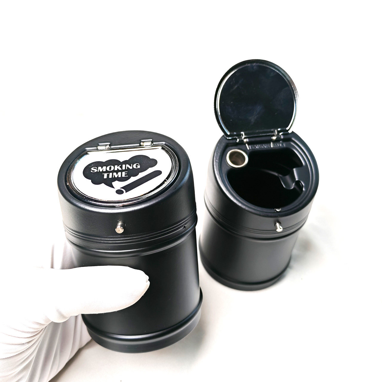 635HCD 时尚简约金属车载按钮烟灰缸家居摆设咖啡厅户外烟灰缸