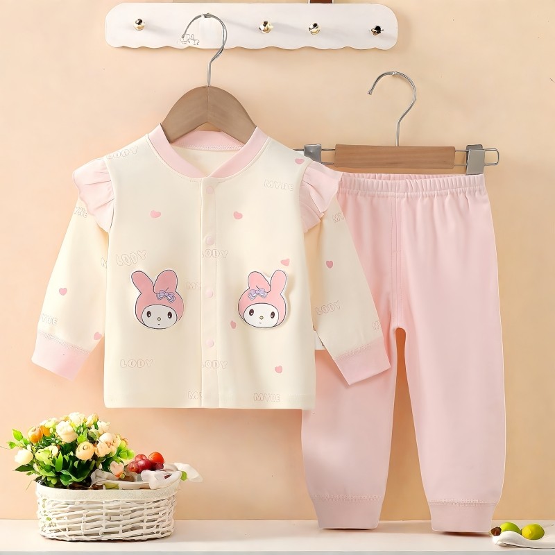 婴儿衣服春秋四季女宝宝分体套装女童衣服两件套纯棉长袖秋衣秋裤