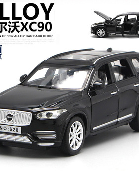 仿真1：32沃尔沃XC90合金汽车模型 灯光音乐回力开门儿童玩具车