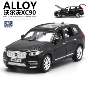 仿真1:32沃尔沃XC90合金汽车模型 灯光音乐回力开门儿童玩具车