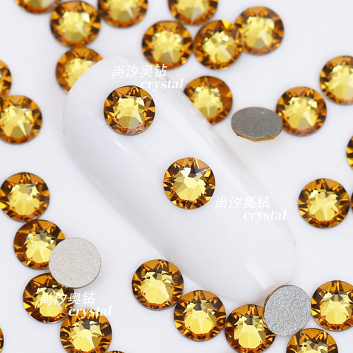 施华洛2088平底黄玉色美甲饰品钻