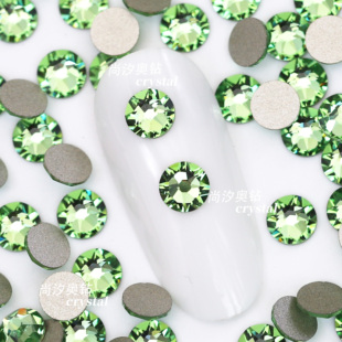 正品 施家2088平底圆形214橄榄绿美甲饰品钻耳环耳钉宠物发夹diy