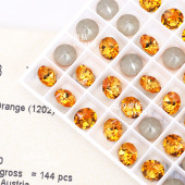 秋季 施家华子1088奥地利1202深橙色尖底圆形钻美甲饰品堆钻 新品