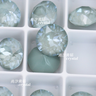 正品 施家1088奥地利L165i灰绿尖底圆形美甲饰品堆钻耳钉耳环diy