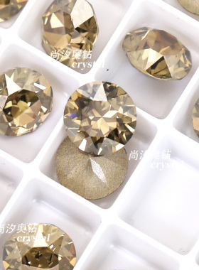 春季新品施家华子1088奥地利BRON青铜色尖底圆形钻美甲饰品堆钻