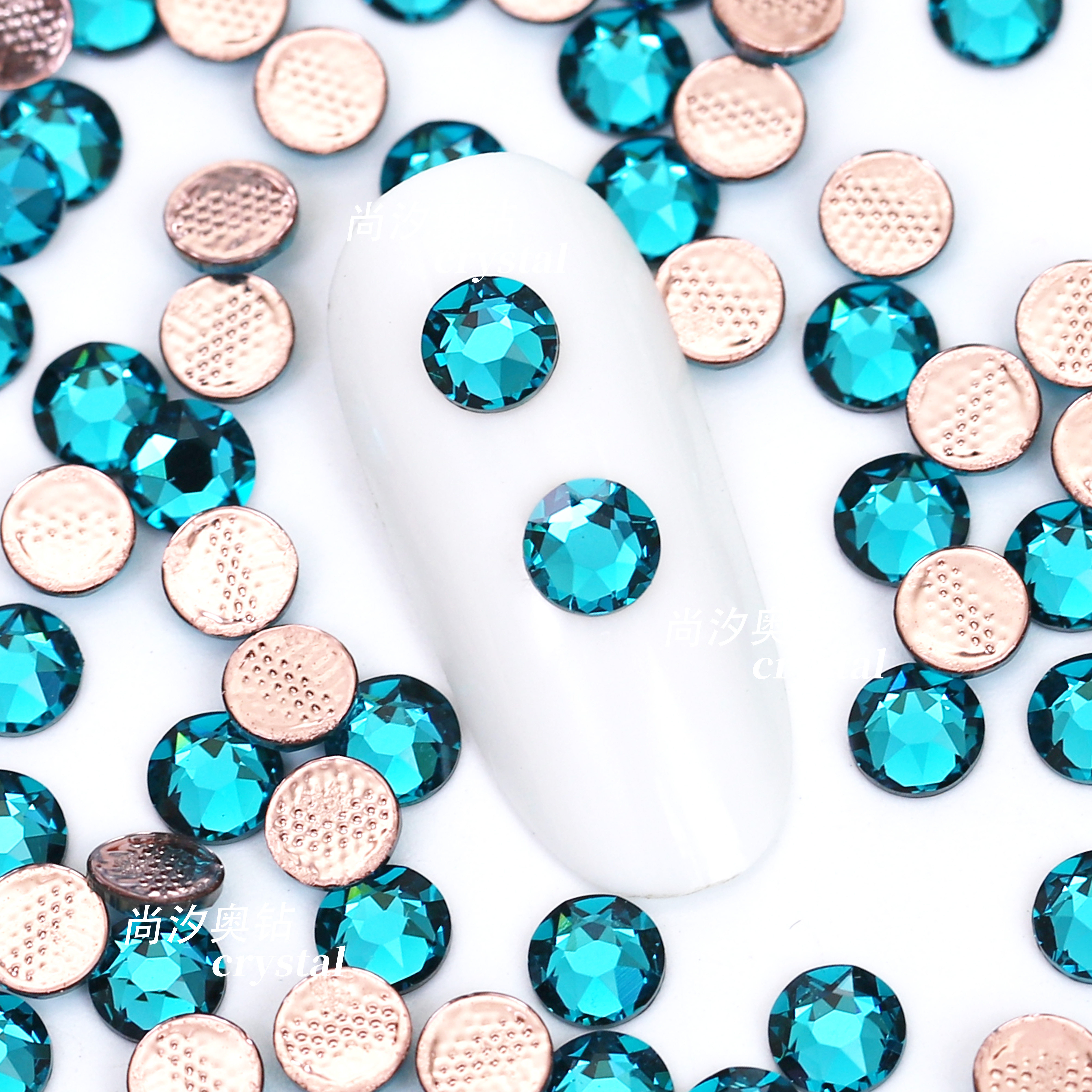 正品奥地利施家水晶华子229蓝锆石平底美甲烫钻服装diy,彩妆/香水/美妆工具,指甲装饰,淘宝优惠券,粉丝福利购,淘宝优惠卷
