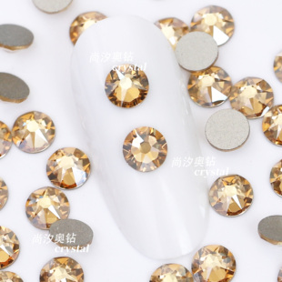 正品施家2088平底圆形GSHA金色魅影美甲饰品钻耳环耳钉宠物发夹