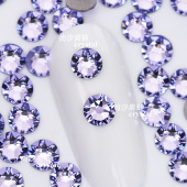 正品 施家2088平底圆形283薰衣草紫美甲饰品钻耳环耳钉宠物发夹diy