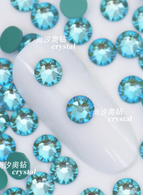 正品施家2088平底圆形L147D丝光绿美甲饰品钻耳环耳钉宠物发夹diy