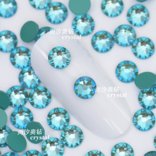 正品施家2088平底圆形L147D丝光绿美甲饰品钻耳环耳钉宠物发夹diy