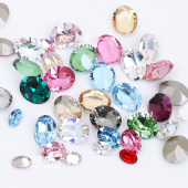 新款 正品 奥地利施家水晶4128鸽子蛋尖底指甲超闪饰品钻