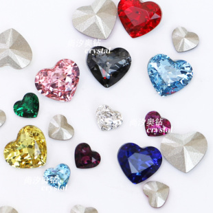 8.8MM水晶正品 5.3MM华子奥钻心形10 美甲钻 施华洛4815桃心6 正品