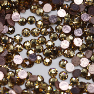 正品 diy 奥地利施家水晶华子246浅黄水晶平底美甲烫钻服装