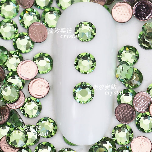 施华洛2078HF214橄榄绿美甲饰品