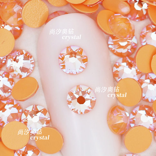 施家2088平底L140D果烁橘美甲钻