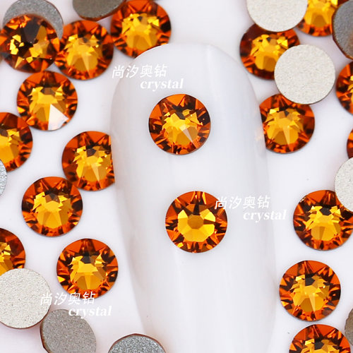 施华洛2088平底203黄水晶美甲钻