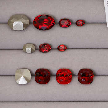 施家鸽子蛋肥方酒红尖底美甲钻