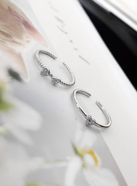 饰品麻花爱心时尚风百搭款戒指