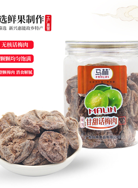 马林特产话梅肉160g无核话梅肉蜜饯青梅干缓解孕吐零食 推荐瓶装