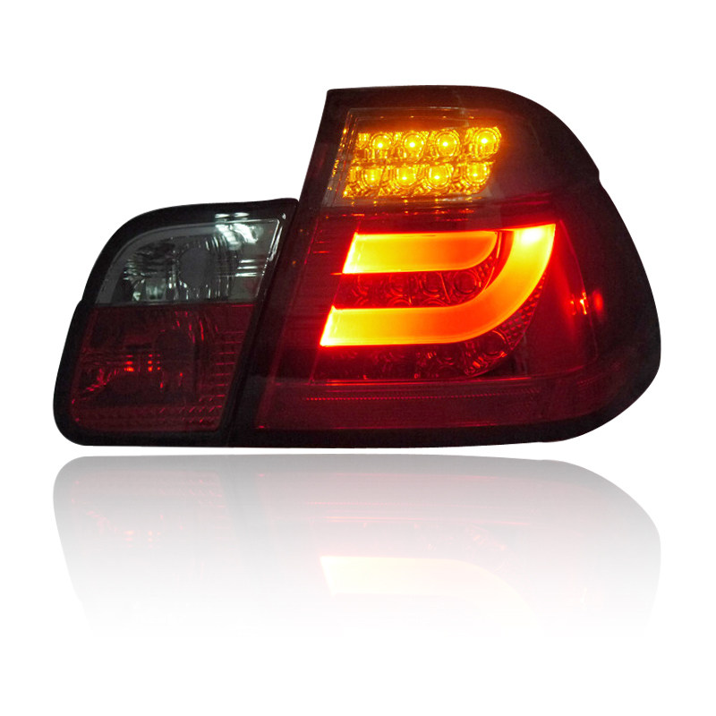 宝马E46尾灯总成 LED光导尾灯 LED转向灯 原装位尾灯总成