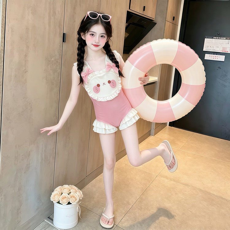 2026新款夏季女孩子游泳衣女童中大童套装泳衣