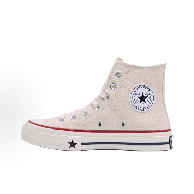 Converse CHUCK 70 X 舒适运动高帮帆布鞋男女同款米白色A24226C